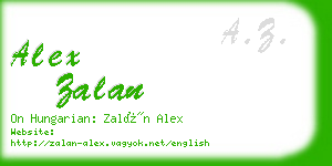 alex zalan business card